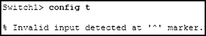 An administrator is trying to configure the switch but receives the error message that is displayed in the exhibit