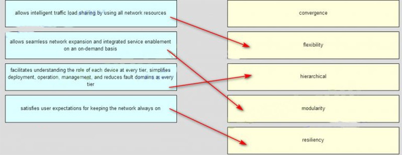 Ans of Match the borderless switched network guidline description to the principle
