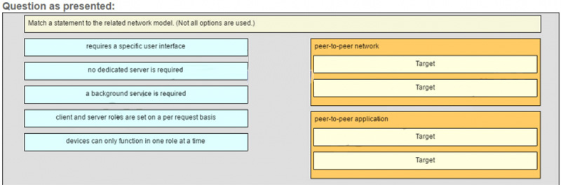Match a statement to the related network model