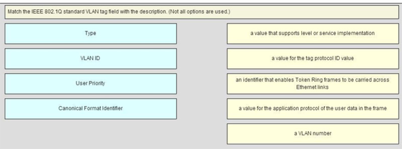 Match the IEEE 8021Q standard VLAN tag field in the description