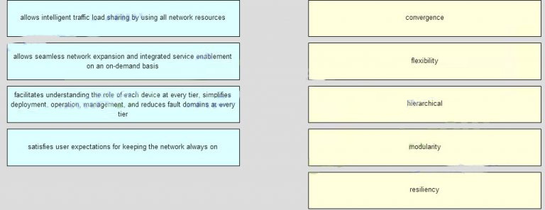 Match the borderless switched network guidline description to the principle