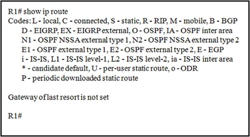 Router R1 has two interfaces that were configured with correct IP addresses and subnet masks