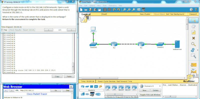 What is the name of the web server that is displayed in the webpage