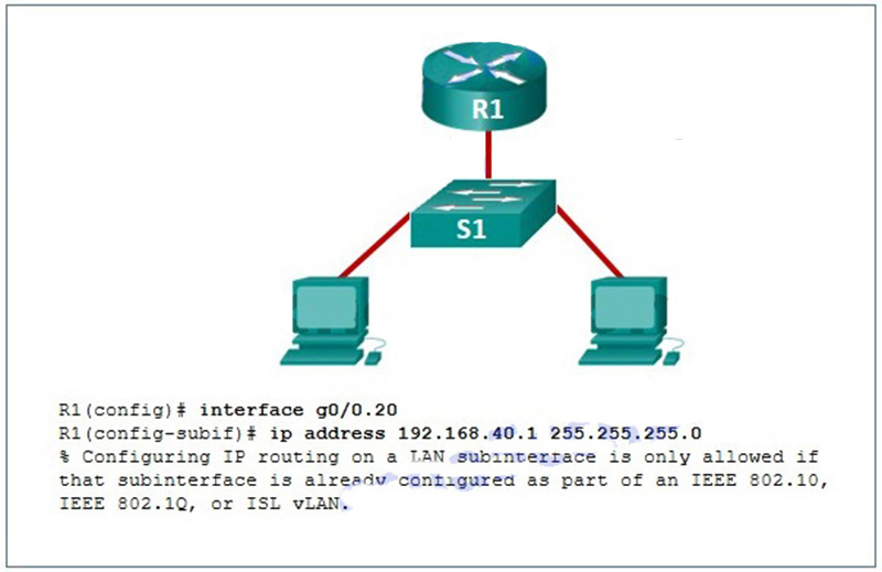 What is the problem with this configuration, based on the output of the router