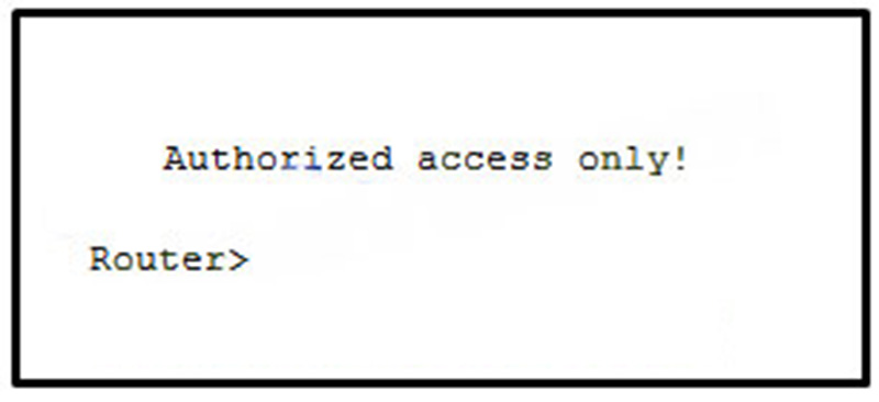 an administrator is attempting to create a message-of-the-day banner by using the command banner motd V Authorized access only