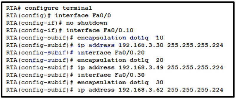 an administrator receives an error and users on VLAN 20 report that they are unable to reach users on VLAN 30