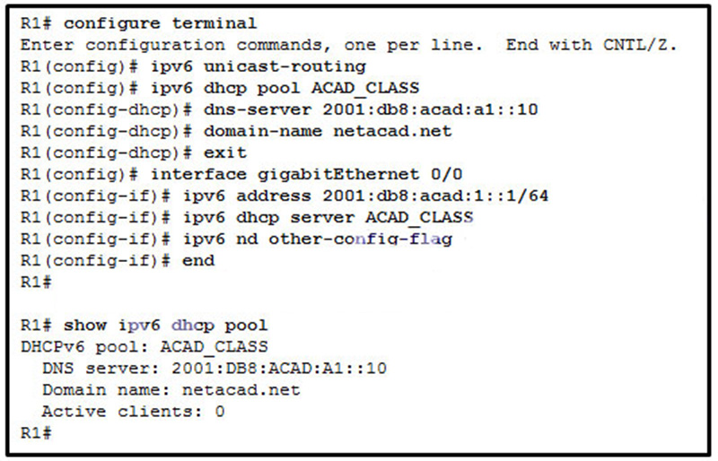 A network administrator is configuring a router as a DHCPv6 server