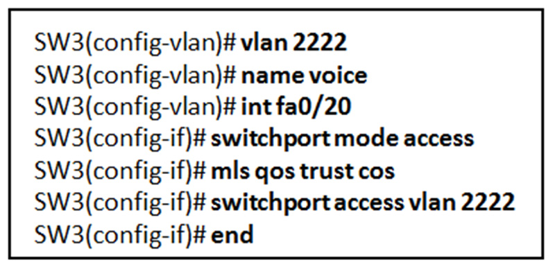 A network engineer is examining a configuration implemented by a new intern who attached an IP phone to a switch port and configured the switch