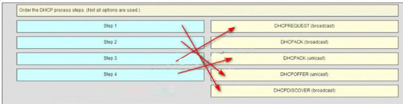 Ans of Order the DHCP process steps