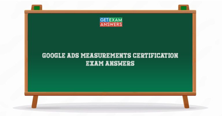 Google Ads Measurements Certification Exam Answers