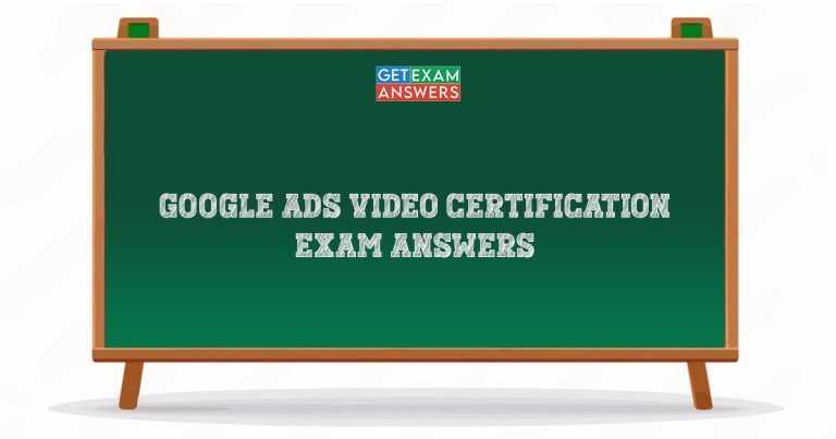 Google Ads Video Certification Exam Answers