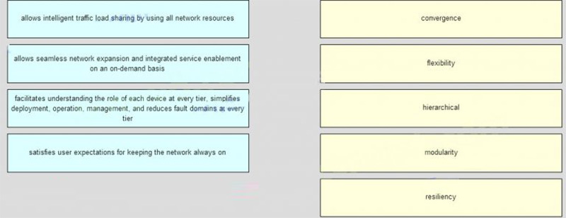 Match each borderless switched network principle to its description