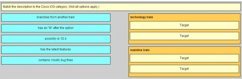 Match the description to the Cisco IOS category