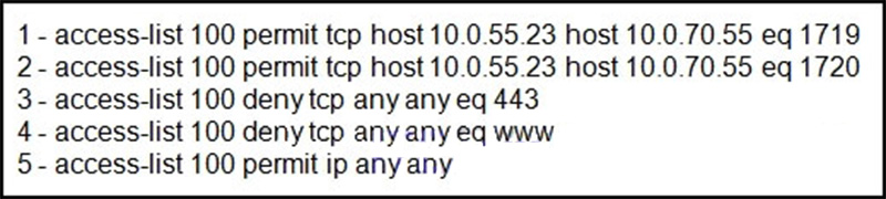 This ACL is applied on traffic outbound from the router on the interface that directly connects to the 100705 server