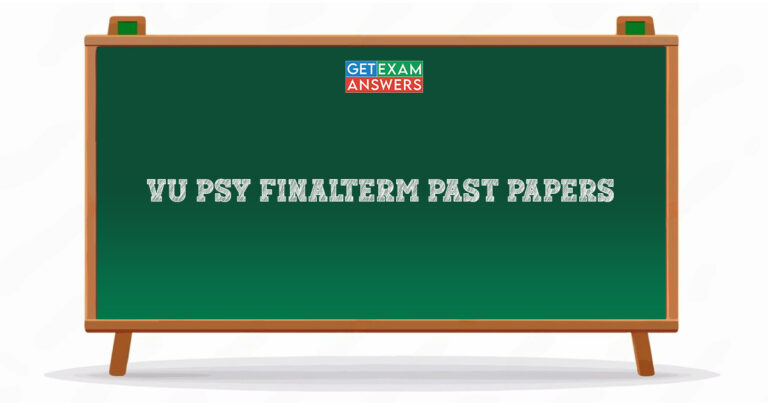 VU PSY Finalterm Past Papers