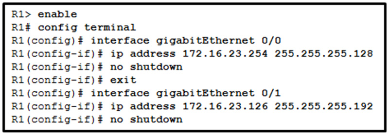 Which command should be used to configure EIGRP to only advertise the network that is attached to the gigabit Ethernet 01 interface