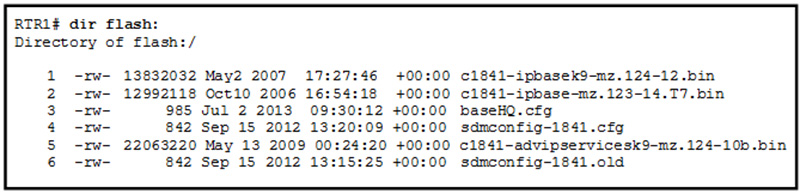Which of the three Cisco IOS images shown will load into RAM