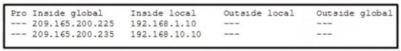 Which two statements are correct based on the output as shown in the exhibit