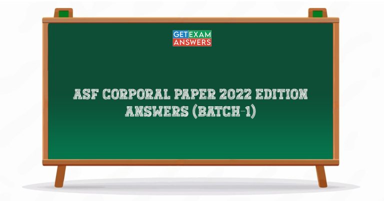 ASF Corporal Paper 2022 Edition Answers (Batch-1)