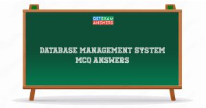 Database Management System MCQ Answers