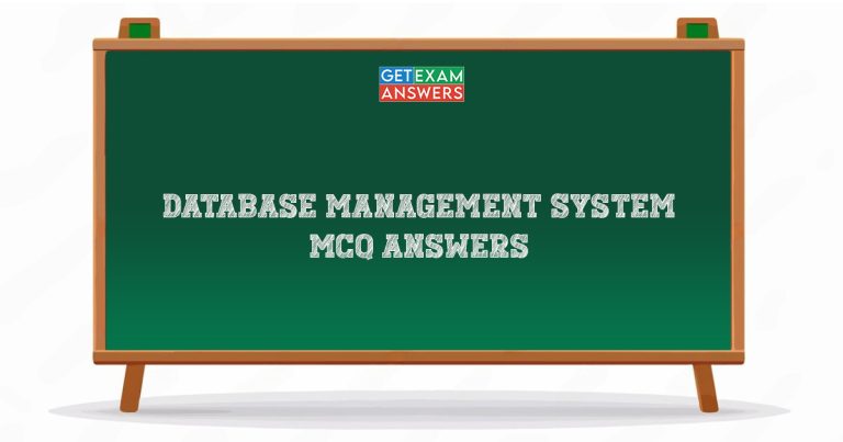 Database Management System MCQ Answers