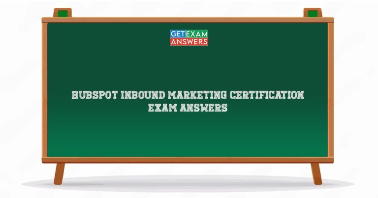 HubSpot Inbound Marketing Certification Exam Answers