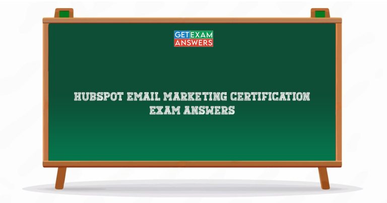Hubspot Email Marketing Certification Exam Answers