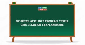 Semrush Affiliate Program Terms Certification Exam Answers